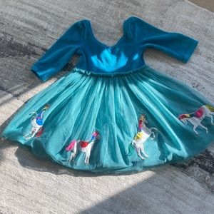 Childrens Teal Mini Bowden dress 2-3 yrs